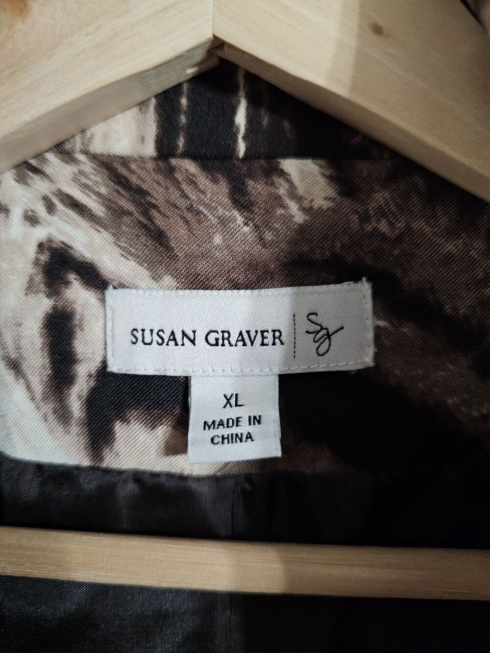 Susan Graver Women XL Blazer Black White Animal Print Belted Statement Essential - Picture 4 of 7